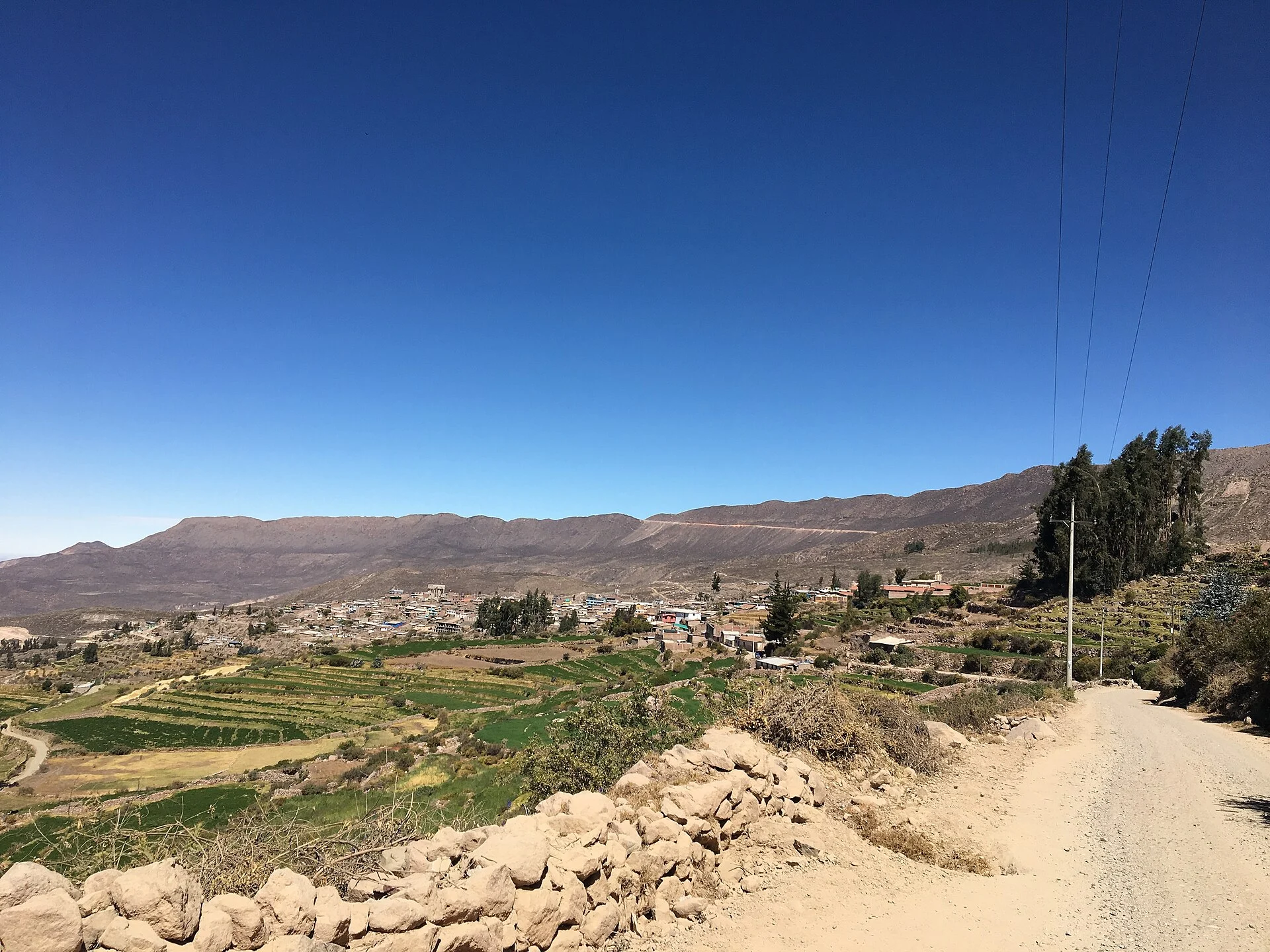Paisaje de Chuquibamba, capital de Condesuyos